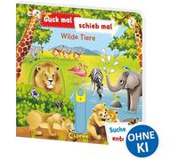 Guck mal, schieb mal! Suche und entdecke - Wilde Tiere: Pappbilderbuch, Buch mit Klappen ab 2 Jahre