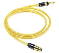 GUCraftsman Cable de actualización de auriculares Mini XLR 6N OFC chapado en plata + capa de blindaje de metal para Beyerdynamic DT990 Prox DT700 Prox DT900 Prox DT1990 PRO MKII AKG K702 K712 PRO K371