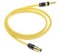 GUCraftsman Cable de actualización de auriculares Mini XLR 6N OFC chapado en plata con capa de blindaje de metal de 4,4 mm y 3,5 mm para SENNHEISER HD 490 PRO HD 490 PRO Plus (enchufe de 4,4 mm)