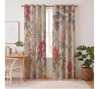 GUCSMN Cortinas Opacas con Estampado Floral Retro para Dormitorio
