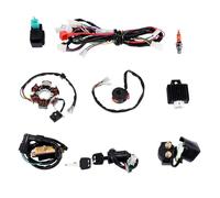 GUDFBALE Bobina de estator eléctrica completa | arnés de cableado CDI, bujía, juego de arnés de cables cuádruple 50cc 70cc 90cc 110cc ATV Quad Bike