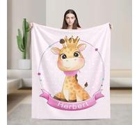 Gudina Manta de Bebé Personalizada con Texto de Nombre,Gran Regalo para cumpleaños, Navidad, Acción de Gracias, Bebé recién Nacido.