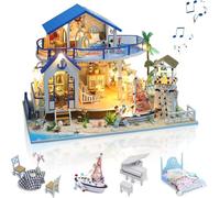 GuDoQi Casa en Miniatura de Madera DIY con Caja de Música (Blue Sea Legend)