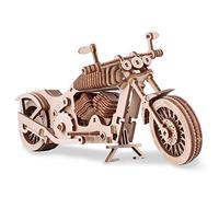 GuDoQi Puzzle 3D Madera, Maqueta de Moto Mecanicas para Montar [136 Piezas]