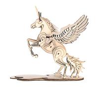 GuDoQi Puzzle 3D Madera, Maqueta de Unicornios para Montar [41 Piezas]