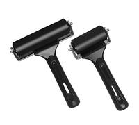 GuDoQi Rodillo De Goma Brayer, 2 Piezas (6 y 10 cm), Rodillo De Tintado Ideal para Impresión, Papeles Pintados, Estampado De Bloques, Cinta Antideslizante, Herramientas de Construcción