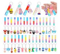 GUDOTRA 32 Pop It Fidget Toy Llaveros y Pulseras de Animales Regalos Cumpleaños Niños Colegio Regalos Alumnos Primaria Fidget Juguete Detalles Cumpleaños Niños
