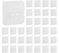 GUDQVOZIHG 36 Piezas Ganchos Adhesivos Extra Fuertes, Ganchos Grandes Transparentes, Gancho Multiusos Reutilizables, Ganchos Impermeables para Cocina Baño Pared
