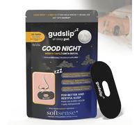 GudSlip® Mouth Tape - Tiras Bucales para Dormir (30+6) - Reduce Ronquidos & Sequedad Bucal, Mejora la Respiración Nasal - Adhesivo Elástico Hipoalergénico Apto para Barba