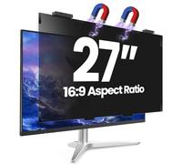 GUDTEKE Pantalla magnética de privacidad de 27 pulgadas para monitor de computadora, relación de aspecto 16:9, película protectora antiazul y antirreflejos, extraíble para colgar, filtro privado de
