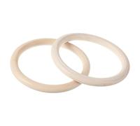 Guduling 2 anillos de madera para manualidades, anillos de madera de macramé para manualidades, proyectos de bricolaje, colgantes y piezas de conexión, así como joyas (diámetro interior: 12 cm, grosor