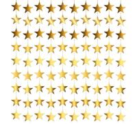 Guduling 4 guirnaldas de estrellas doradas con purpurina, 4 m, banderines de estrellas, de papel, guirnalda de estrellas para cumpleaños, carnaval, aniversarios, graduaciones, bodas y fiestas