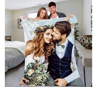 gue Foto de mantas de diseño, manta de franela con fotos personalizadas, manta personalizada con una manta de fotos, pon tu foto de amor en una manta regalo personalizado (150 x 200 cm)