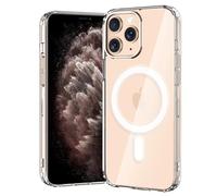 gueche Magnética Funda para iPhone 11 Pro, Compatible MagSafe, Protección Grado Militar a Prueba Golpes, Funda Carcasa Magnética para iPhone 11 Pro, Transparente