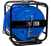Güde 2881 - Carrete de manguera de aire comprimido (30 m, estructura sin torsión, rotación de 360°, protección contra torceduras), color azul y negro