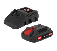 Güde 58540 LGAP 18-3020 - Kit de Cargador y batería (18 V, batería de Iones de Litio de 2,0 Ah, Cargador rápido de 3,0 Ah, Color Negro)
