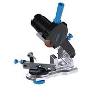 Güde Afilador de cadena de sierra GKS 108 L - 230 V, 85 W, 5000 rpm, diámetro del disco 10,8 centímetros, ángulo de afilado de hasta 35 grados izquierda y derecha, luz de trabajo LED, base de aluminio