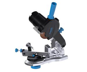 Güde Afilador de cadena de sierra GKS 108 L - 230 V, 85 W, 5000 rpm, diámetro del disco 10,8 centímetros, ángulo de afilado de hasta 35 grados izquierda y derecha, luz de trabajo LED, base de aluminio