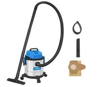 Güde Bolsa con Bolsa, L 17000, aspiradora en seco y húmedo GNTS 12L, Azul, Plata, Negro, 1200 W, 80 decibelios, 28 x 29 cm