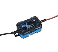 Güde Cargador automático de batería Gab 12 V/6 V-1 A (Cargador de Coche de 6 V/12 V, 1 A, Capacidad de la batería: 4 - 30 Ah, Totalmente automático, Cargador de Mantenimiento, protección contra
