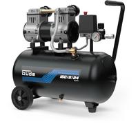 Güde Compresor Airpower 160/8/24 Silent 1100 W, motor de inducción, 8 bar | Capacidad de la caldera de 24 litros, doble pistón, nivel de presión acústica 59 dB(A), sin aceite ni mantenimiento