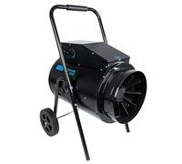 Güde GEH 15 - Calentador eléctrico (400 V, 15000 W de potencia de calefacción, 2 niveles de calor (7500/15000 W) + función de ventilador, 300 m³/h máx. capacidad de calefacción, termostato continuo,