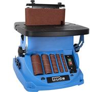 Güde GSBSM 450 - Lijadora de banda de husillo (450 W, 2000 1/min, oscilante, para superficies interiores y exteriores, sin herramientas, mesa regulable de 0° a 45°, incluye numerosos accesorios)