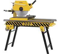 Güde GSTM 350 - Máquina de corte de piedra (230 V, 2200 W, profundidad máxima de corte de 11,5 cm, longitud de corte máx. de 80 cm, pivotante, cabeza hasta 45°, arranque suave, gel de bolas, tren de