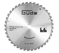 Güde Hoja de sierra para madera 54987 HM 305x25.4x60Z (cuchilla de metal duro - 305 x 25 mm con 4x60 dientes)