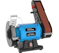 Güde Lijadora combinada GKS 150-25 (250 W, 2980 1/min, motor de condensador, pie de máquina estable, dispositivo de protección contra chispas ajustable, disco abrasivo fino Ø 150 mm 36 K, banda de