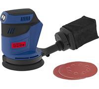 Güde Lijadora excéntrica con batería EXS 18-0 (18 V, Easy Energy Exchange, motor de alto rendimiento, superficie de lijado de 125 mm, regulación de 3 velocidades, asas antideslizantes con agarre suave