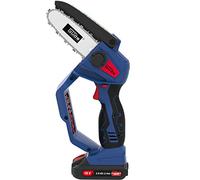 Güde Minimotosierra con batería MK 18-201-05 (18 V, Easy Energy Exchange, longitud de corte de 12,7 cm, longitud de espada de 15,8 cm, velocidad máxima de la cadena de 6,7 m/s, 28 eslabones, incluye