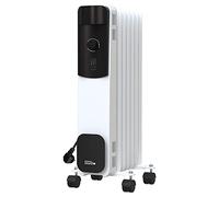 Güde Radiador de aceite OR 1500-7 (220-240 V, 1500 W de potencia de calentamiento, 3 niveles de calor (600/900/1500 W), 7 costillas, termostato continuo, protección contra vuelco y sobrecalentamiento,