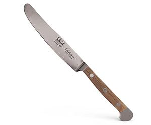 GÜDE Solingen - Cuchillo de mesa forjado, 12 cm, madera de roble de barril, ALPHA-FASSEICHE - doble virola, Hecho a mano en Alemania