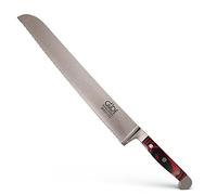 GÜDE Solingen - Cuchillo de pan forjado, 32 cm, Micarta, ALPHA-MIKARTA - doble virola, Hecho a mano en Alemania