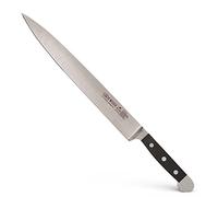 Güde Solingen - Cuchillo jamonero forjado, 26 cm, POM negro, ALPHA - Cuchillo de Trinchar, doble virola, Hecho a mano en Alemania