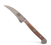 Güde Solingen - Cuchillo mondador, Cuchillo para pelar forjado, 6 cm, madera de nogal, ALPHA-WALNUT - doble virola, Hecho a mano en Alemania