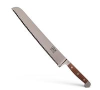 Güde Solingen - Cuchillo para pan forjado para diestros y zurdos, 32 cm, nogal, ALPHA-WALNUT - doble virola, hecho a mano en Alemania