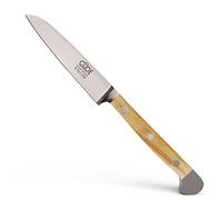 Güde Solingen-Cuchillo para Pelar Forjado, 9 cm, Madera, Alpha-Olive-Doble virola, Hecho a Mano en Alemania, Chrome Steel