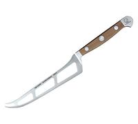 Güde Solingen - Cuchillo para queso blando forjado, 15 cm, madera de peral, ALPHA-BIRNE - doble virola, Hecho a mano en Alemania