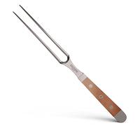 Güde Solingen - Tenedor de carne forjado, 18 cm, madera de peral, ALPHA-BIRNE - doble virola, Hecho a mano en Alemania