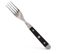 Güde Solingen - Tenedor de mesa forjado, 9 cm, POM negro, ALPHA - doble virola, Hecho a mano en Alemania