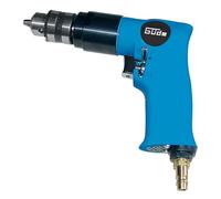 Güde Taladro de aire comprimido R+L (máx. 6 bar, 440 l/min, para carpintería y metales, marcha derecha/izquierda, 2000 1/min, diámetro de perforación para acero máx. 10 mm, envergadura máxima de 10