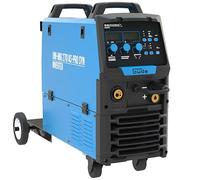 Güde Uni-Mig 270 AS-Pro SYN - Soldadora universal (400 V, 4 en 1, pantalla digital, 6,8 kVA, corriente de soldadura regulable de 30-270 A, incluye soporte para electrodos, paquete de manguera