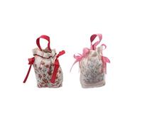 GUEDKIKL 2 bolsas de muñeca pequeñas de satén con flores de boda, reutilizables, bolsas de chocolate y caramelos, bolsa de regalo portátil para azúcar festiva