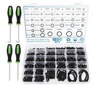 Gueenky 1225 Pieces Juntas Tóricas de Goma de Nitrilo, 32 Tamaño Caja de O-Ring de Goma, 4-50 mm Juego de Arandelas Sellado con Ganchos, Juego de Juntas de Anillo Surtido para Plomería Hidráulica