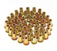 Gueenky 200 Piezas Tuercas Remachables de Acero al Carbono Galvanizadas M3 Tuercas Remachables, Kit para Muebles Madera (7 mm x 9 mm)