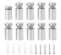 Gueenky 40 Piezas Tornillo Publicidad de Vidrio Acero Inox, 16x25mm Clavos Publicitarios de Vidrio Plata Tornillo Espaciador, Publicidad de Vidrio Standoff Separador de Fijación de Vidrio