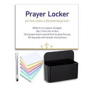 Gueevin 153 tarjetas de petición de oración con soporte magnético para bolígrafos de oración para oraciones religiosas cristianas, depositarios establecidos para el regreso a la escuela, suministros