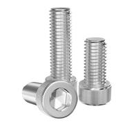 GUEEYUAW 10 Piezas Tornillos Cilíndricos M8 x 70 mm, 304 Acero Inoxidable DIN 912 A2 V2A Tornillos Hexagonales Interiores